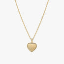 Textured Heart Pendant Necklace