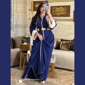 قفطان هماوي طرزة الكتاف مع الحزام